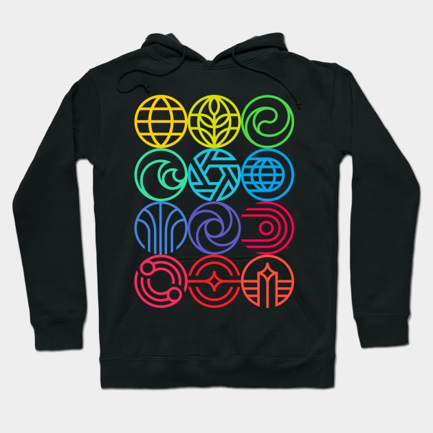 EPCOT Logos Version 2 Hoodie by GrizzlyPeakApparel